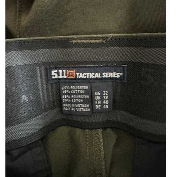5.11 Tactical Series Olive Green Pants 32 Uniform Mens - Picture 8 of 9